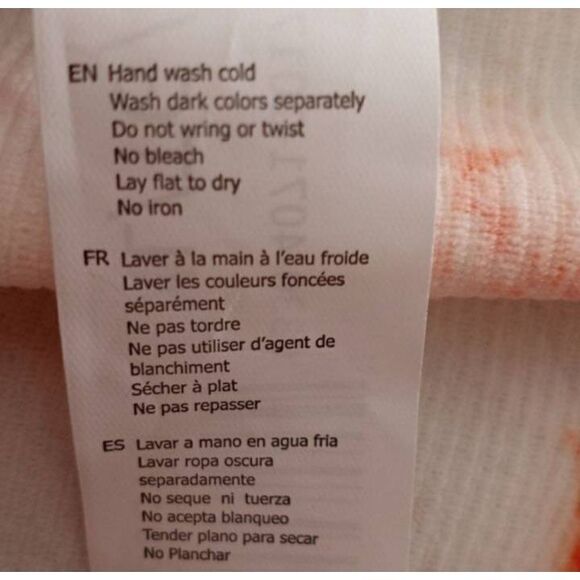 CHARLOTTE RUSSE RIBBED ORANGE & WHITE TIE DYE DRESS SZ.XL NWT. - Picture 10 of 10